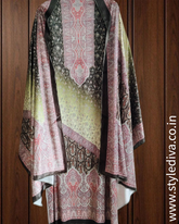 Winter Wear - Velvet Digital Printed Unstitched Suit